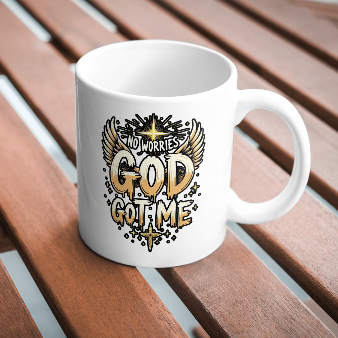 No Worries, God Got Me (Mug)